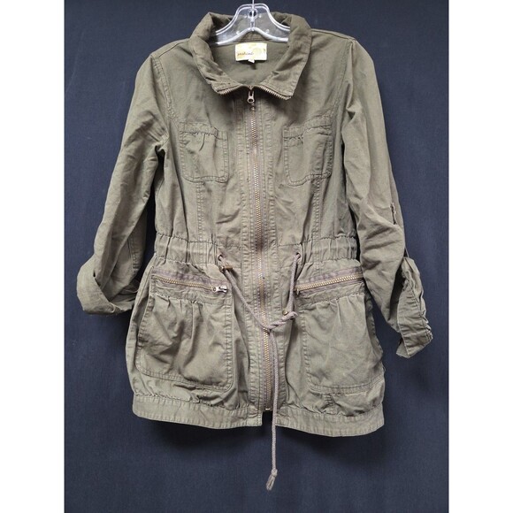 Sashimi Green Utility Jacket Coat Size Small Zip Front Outdoors Outerwear - Picture 1 of 5